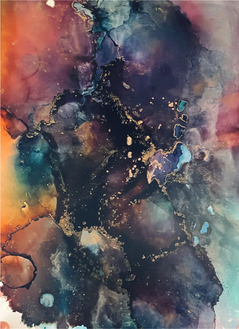 Atoms, alcohol ink