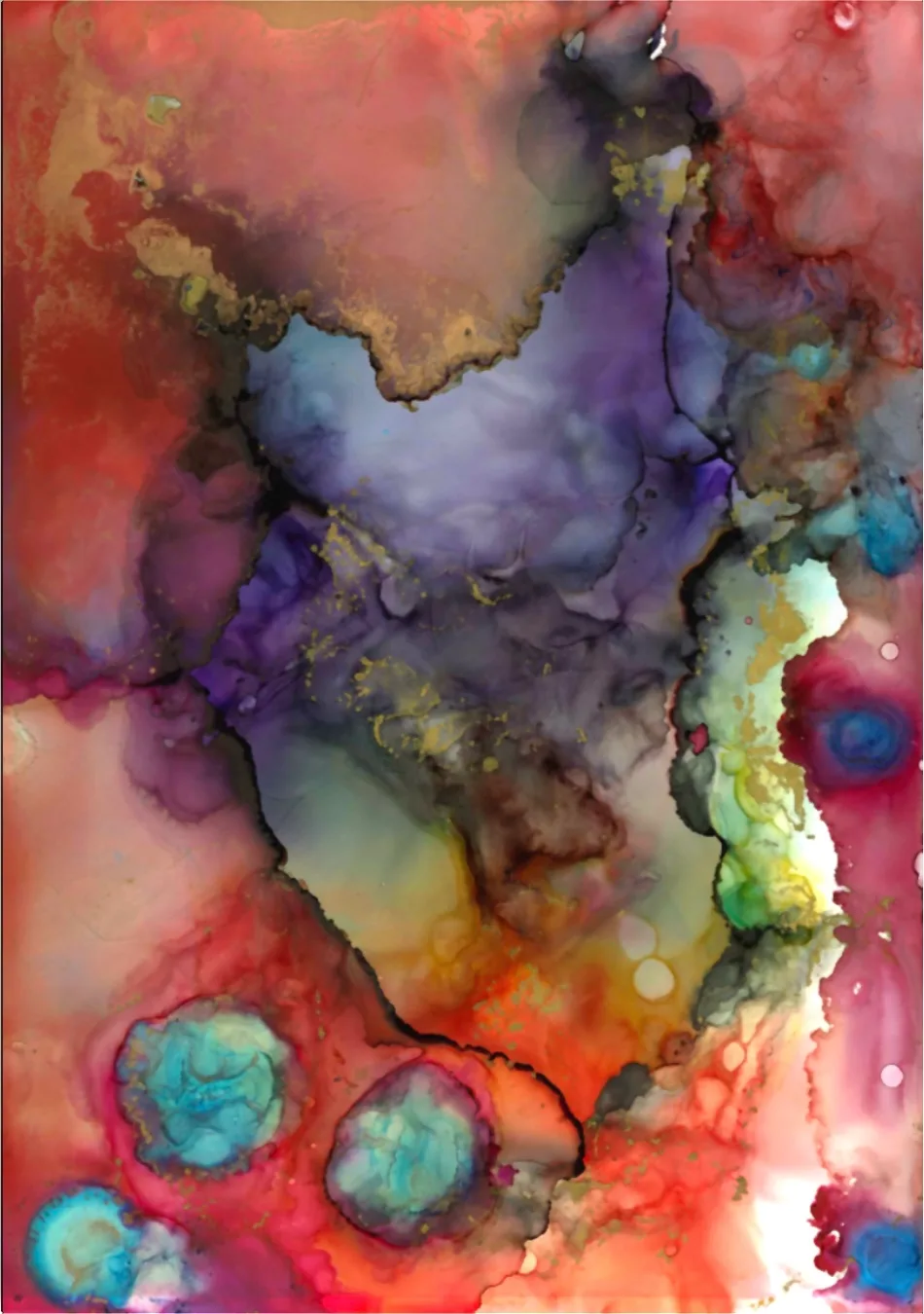 In the Unknown, alcohol ink