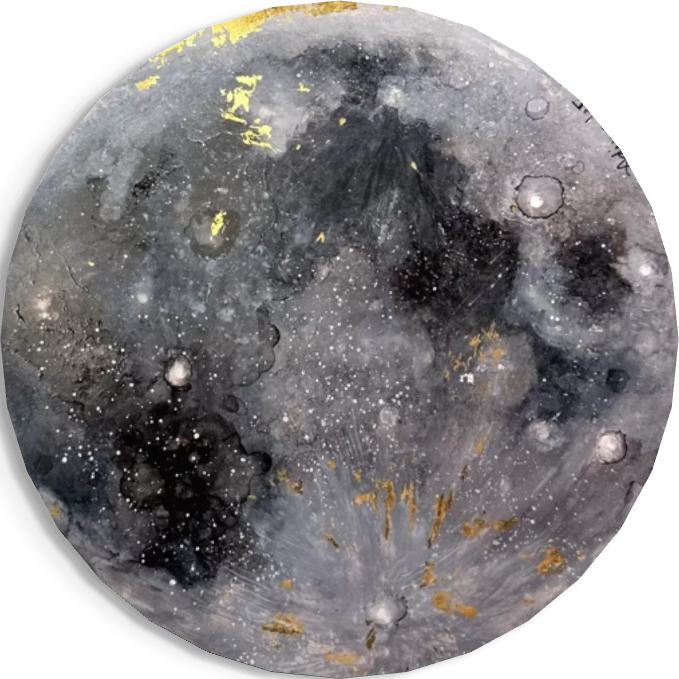 Moonful, alcohol ink